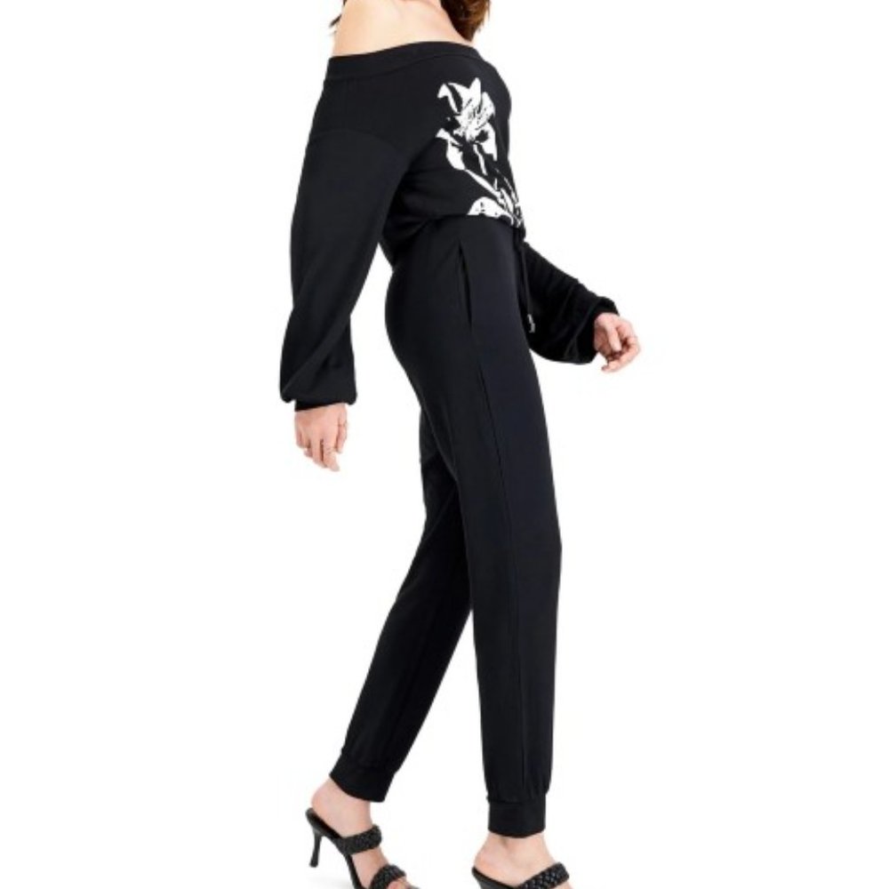 Off-The-Shoulder Blouson Jumpsuit - Picture 2 of 4